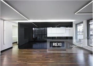 Sticlă vopsită în spate alb negru gri pentru bucătărie